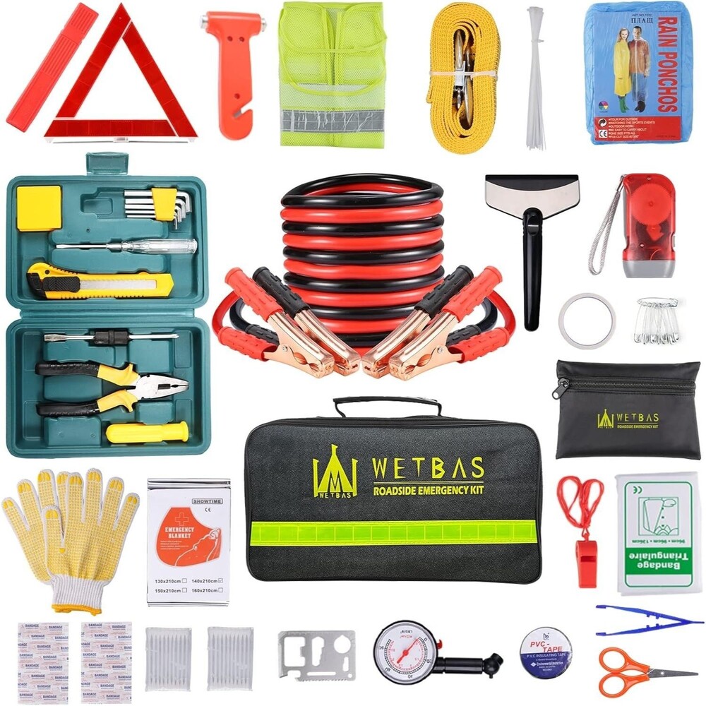 WETBAS Portable Car Jump Starter Battery Booster Power Pack USB w/ Case NEW